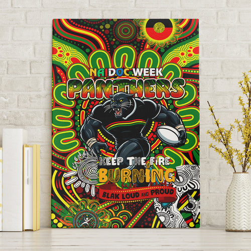 NAIDOC Week 2024 Panthers Canvas Wall Art Mascot Rugby