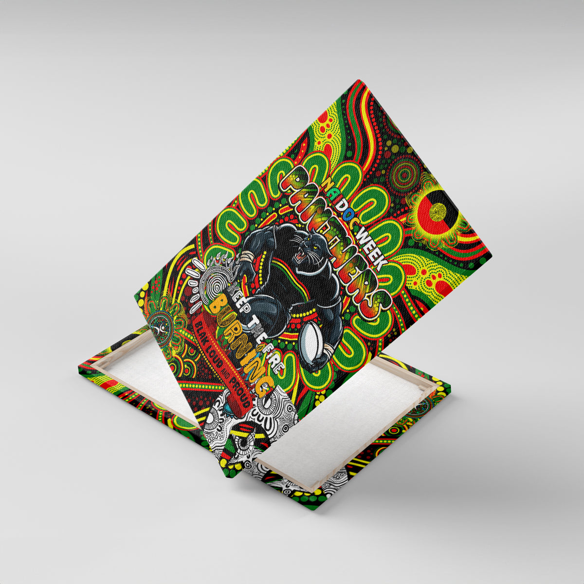 NAIDOC Week 2024 Panthers Canvas Wall Art Mascot Rugby