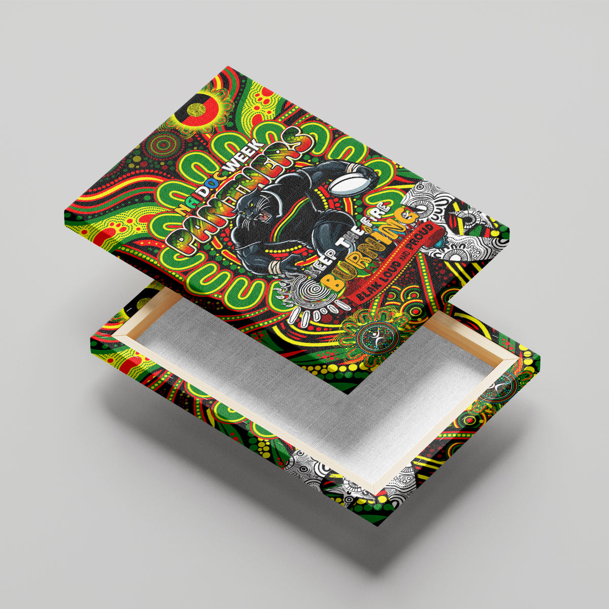 NAIDOC Week 2024 Panthers Canvas Wall Art Mascot Rugby