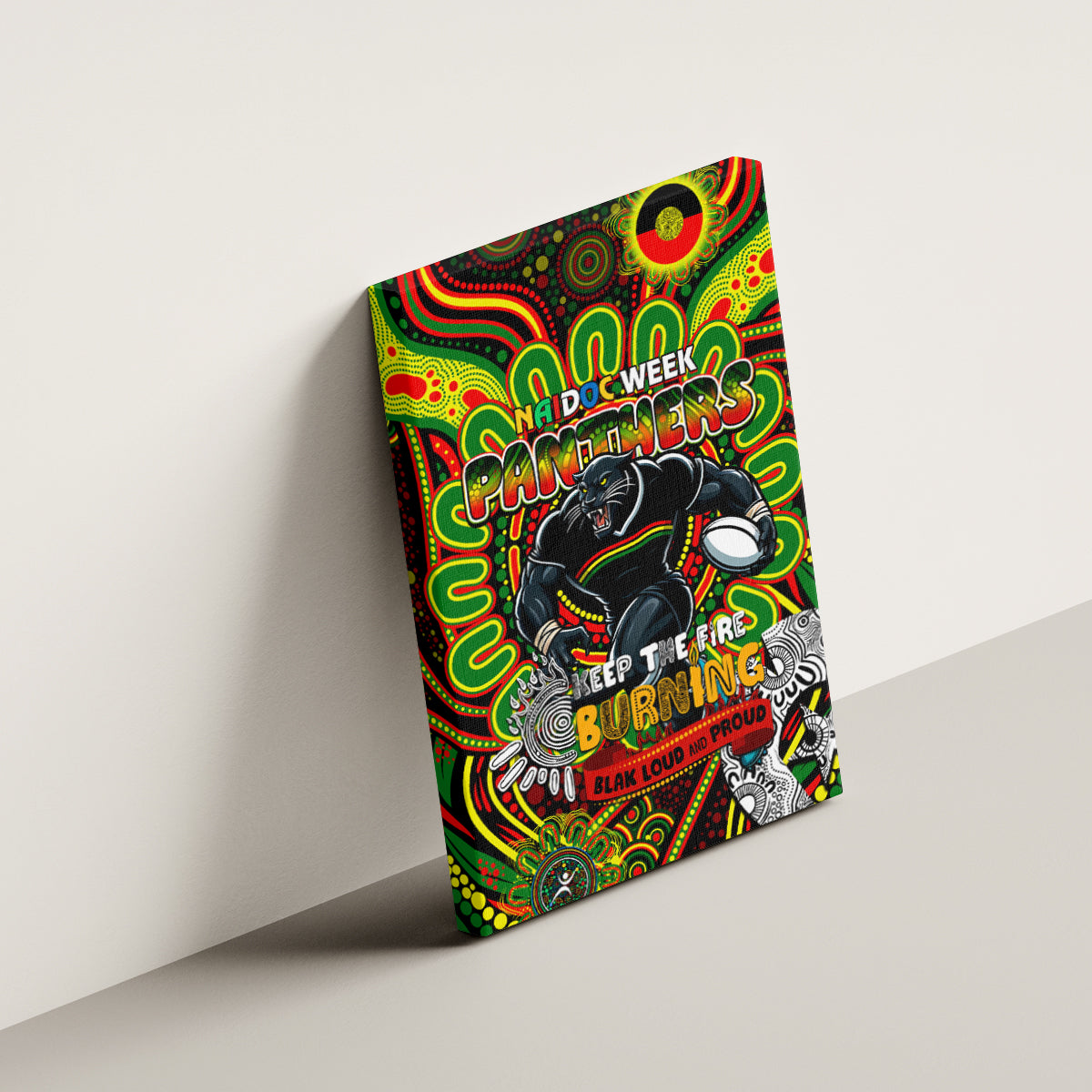 NAIDOC Week 2024 Panthers Canvas Wall Art Mascot Rugby