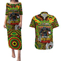 Custom NAIDOC Week 2024 Panthers Couples Matching Puletasi and Hawaiian Shirt Mascot Rugby