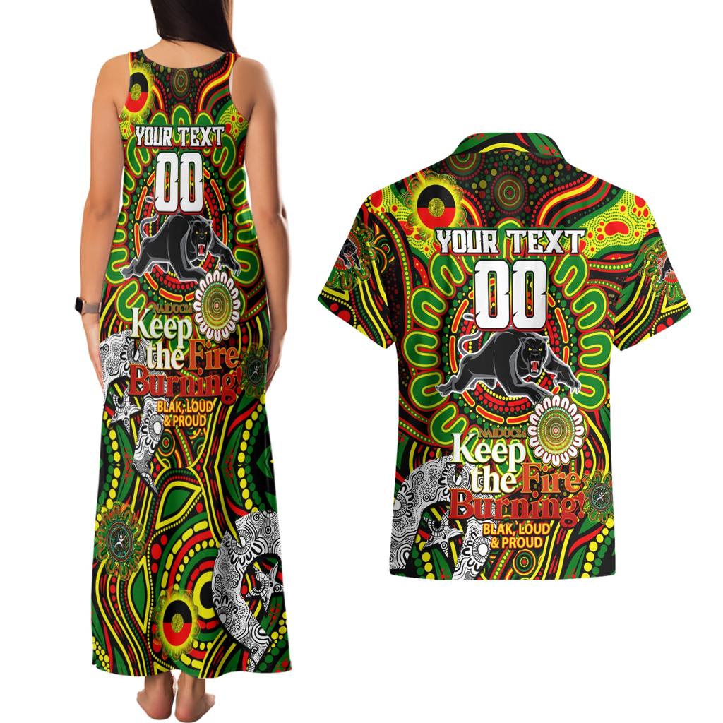 Custom NAIDOC Week 2024 Panthers Couples Matching Tank Maxi Dress and Hawaiian Shirt Mascot Rugby