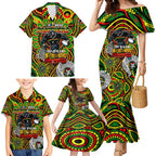 Custom NAIDOC Week 2024 Panthers Family Matching Mermaid Dress and Hawaiian Shirt Mascot Rugby