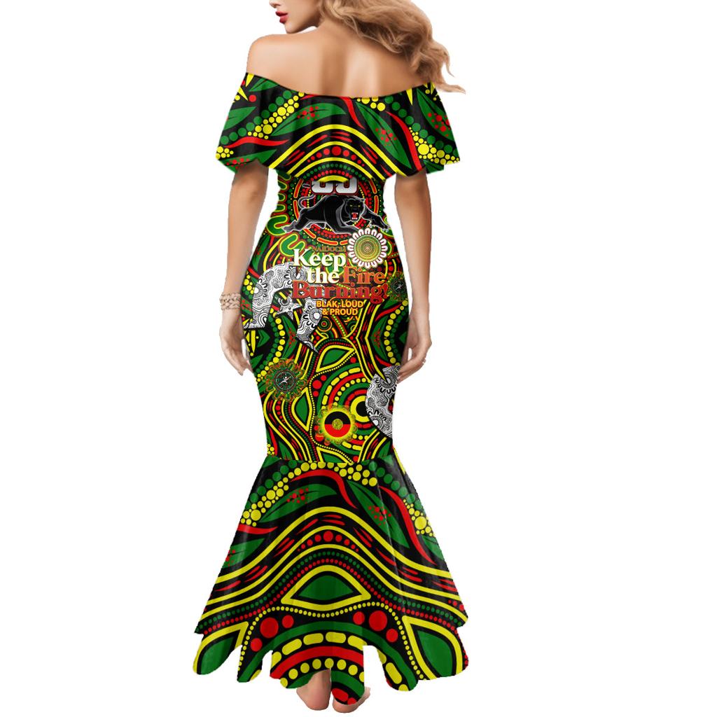 Custom NAIDOC Week 2024 Panthers Family Matching Mermaid Dress and Hawaiian Shirt Mascot Rugby