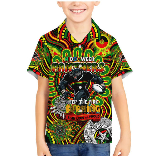Custom NAIDOC Week 2024 Panthers Family Matching Mermaid Dress and Hawaiian Shirt Mascot Rugby