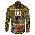 Custom NAIDOC Week 2024 Panthers Family Matching Off Shoulder Maxi Dress and Hawaiian Shirt Mascot Rugby