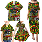 Custom NAIDOC Week 2024 Panthers Family Matching Puletasi and Hawaiian Shirt Mascot Rugby