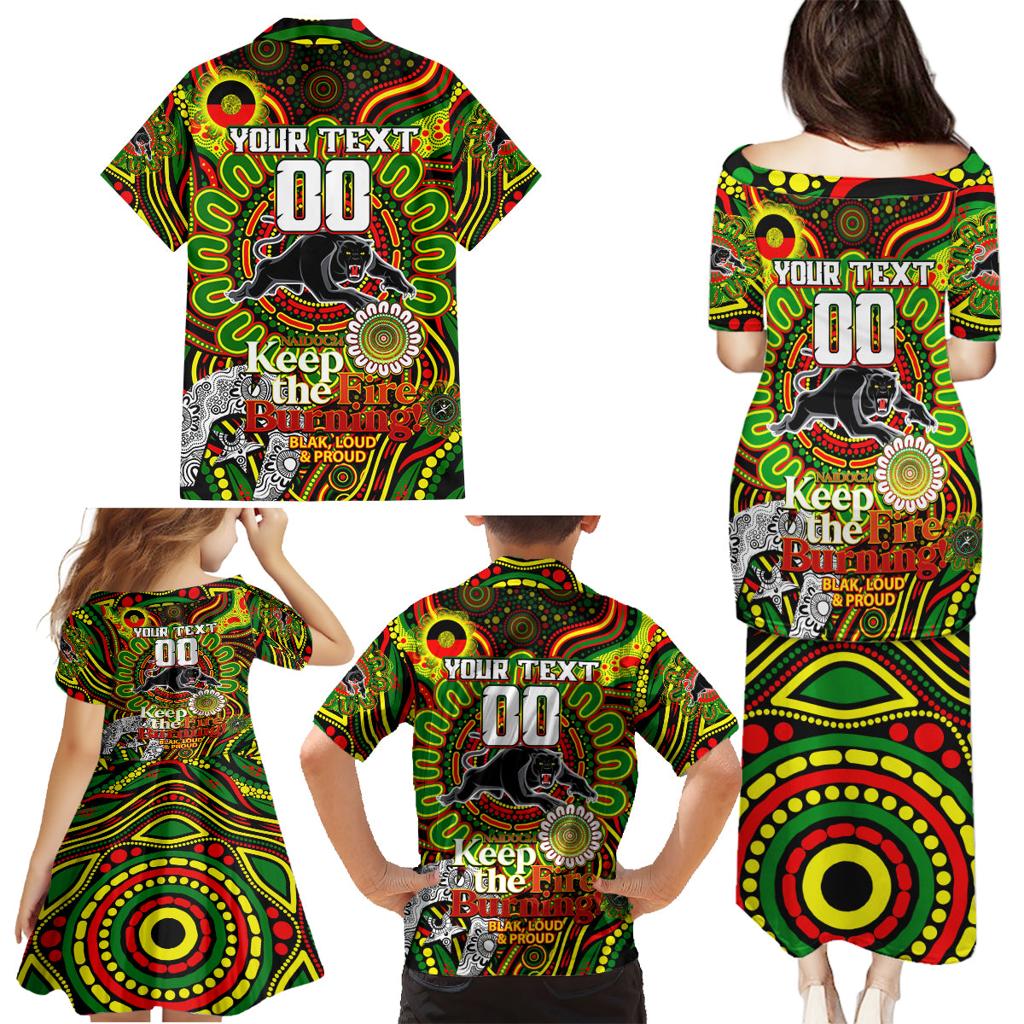 Custom NAIDOC Week 2024 Panthers Family Matching Puletasi and Hawaiian Shirt Mascot Rugby