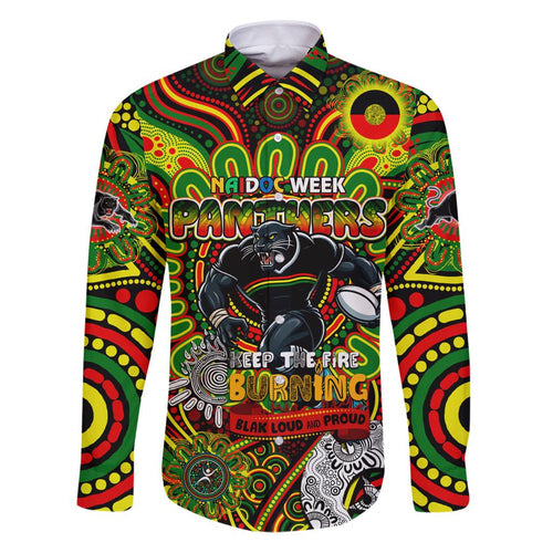 Custom NAIDOC Week 2024 Panthers Family Matching Puletasi and Hawaiian Shirt Mascot Rugby