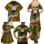 Custom NAIDOC Week 2024 Panthers Family Matching Summer Maxi Dress and Hawaiian Shirt Mascot Rugby