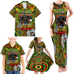 Custom NAIDOC Week 2024 Panthers Family Matching Tank Maxi Dress and Hawaiian Shirt Mascot Rugby