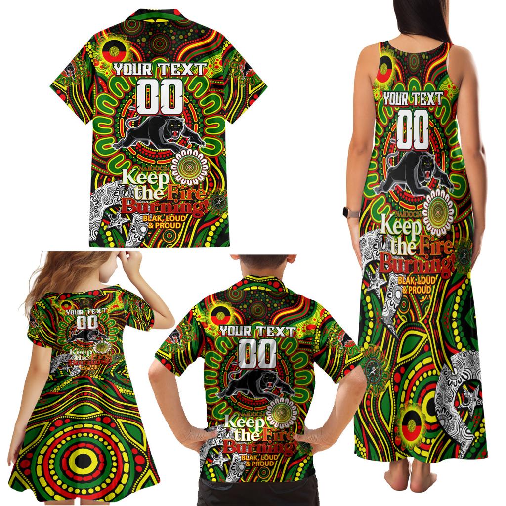 Custom NAIDOC Week 2024 Panthers Family Matching Tank Maxi Dress and Hawaiian Shirt Mascot Rugby