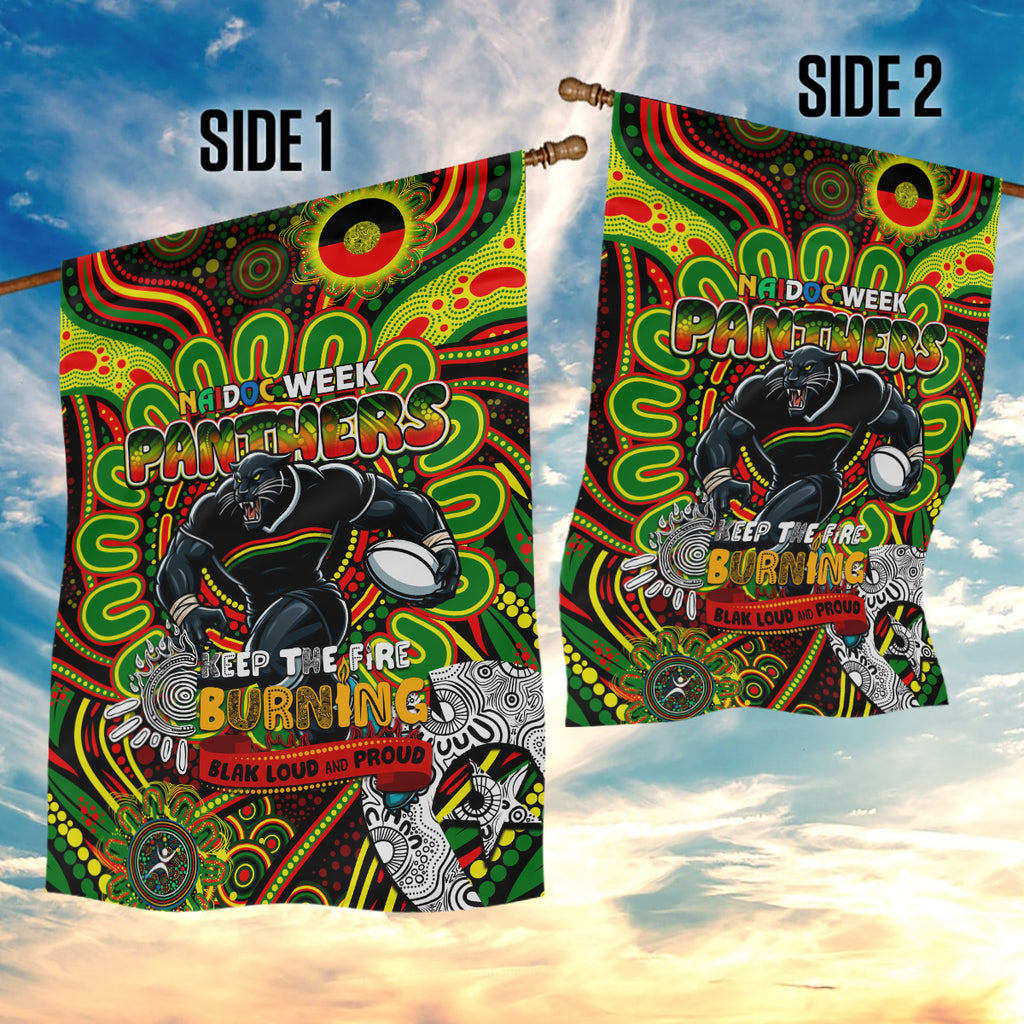 NAIDOC Week 2024 Panthers Garden Flag Mascot Rugby