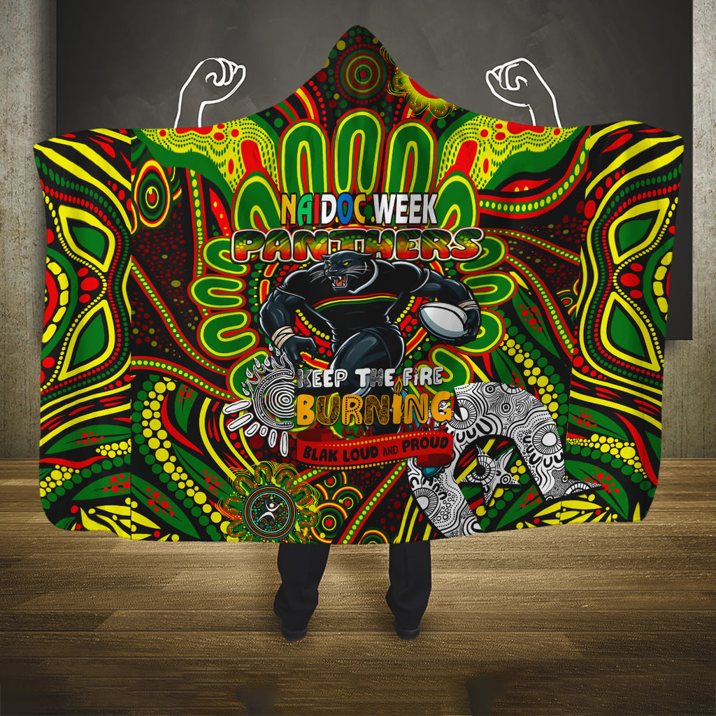 NAIDOC Week 2024 Panthers Hooded Blanket Mascot Rugby