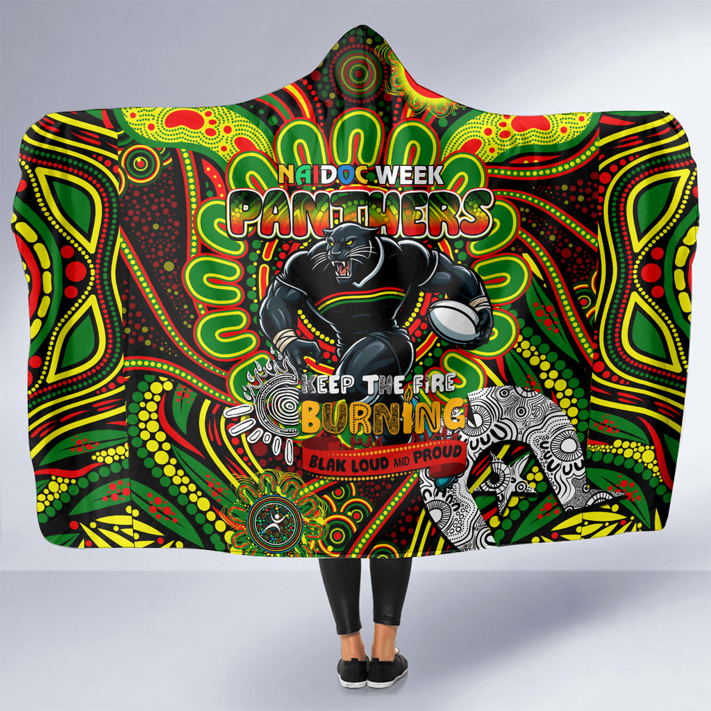 NAIDOC Week 2024 Panthers Hooded Blanket Mascot Rugby