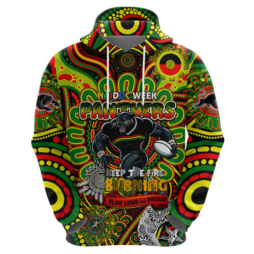 Custom NAIDOC Week 2024 Panthers Hoodie Mascot Rugby