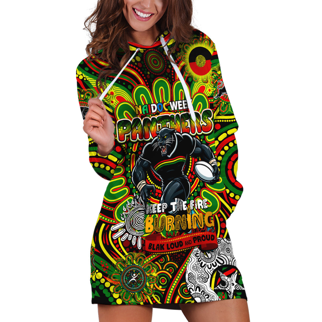 Custom NAIDOC Week 2024 Panthers Hoodie Dress Mascot Rugby