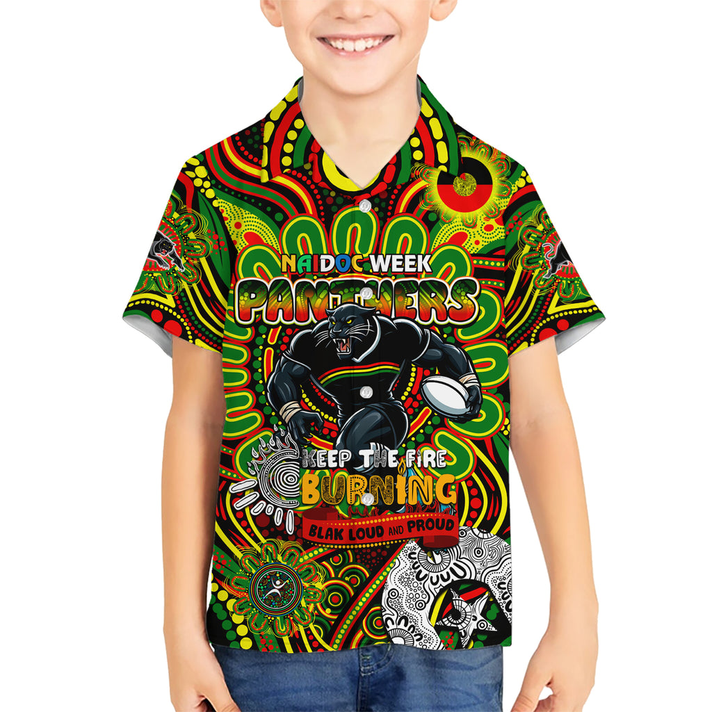 Custom NAIDOC Week 2024 Panthers Kid Hawaiian Shirt Mascot Rugby