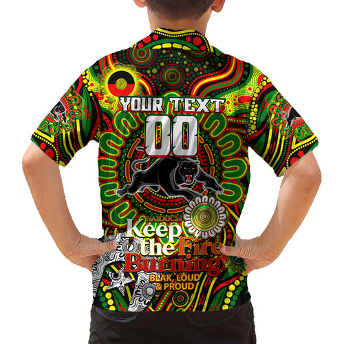 Custom NAIDOC Week 2024 Panthers Kid Hawaiian Shirt Mascot Rugby