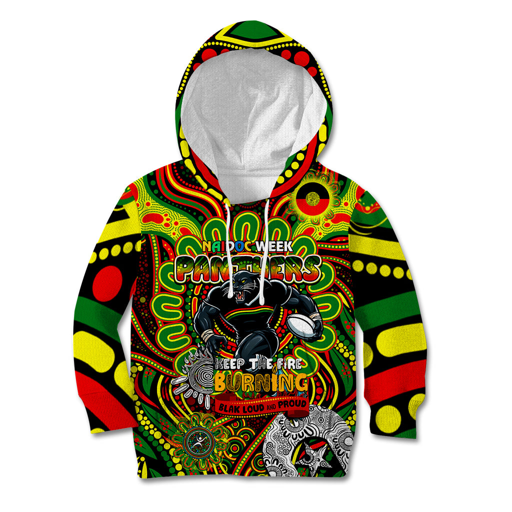 Custom NAIDOC Week 2024 Panthers Kid Hoodie Mascot Rugby