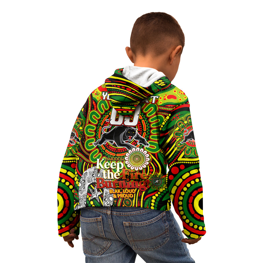 Custom NAIDOC Week 2024 Panthers Kid Hoodie Mascot Rugby