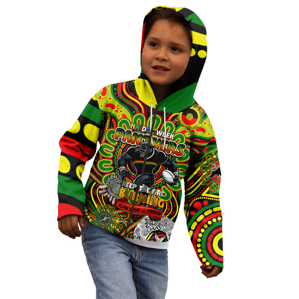Custom NAIDOC Week 2024 Panthers Kid Hoodie Mascot Rugby