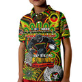 Custom NAIDOC Week 2024 Panthers Kid Polo Shirt Mascot Rugby