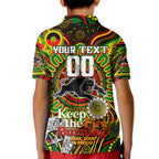 Custom NAIDOC Week 2024 Panthers Kid Polo Shirt Mascot Rugby