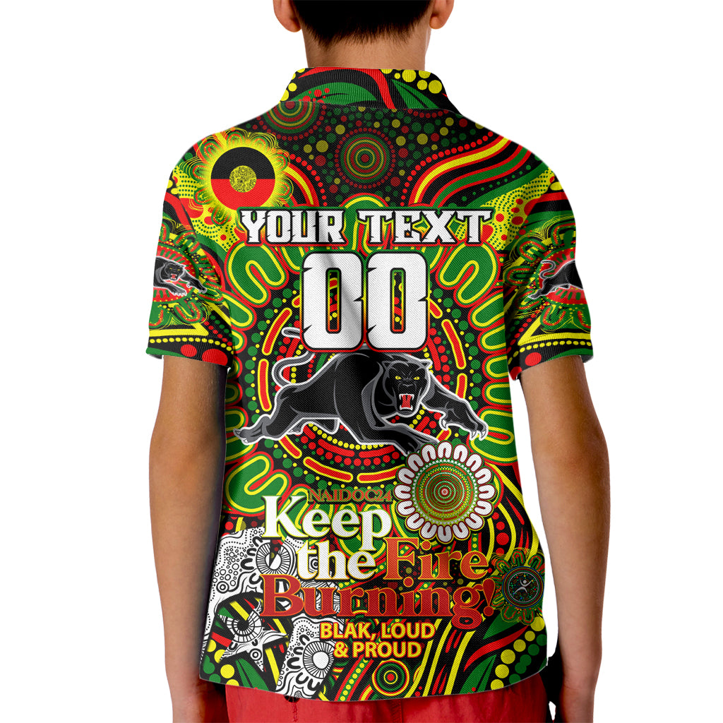 Custom NAIDOC Week 2024 Panthers Kid Polo Shirt Mascot Rugby