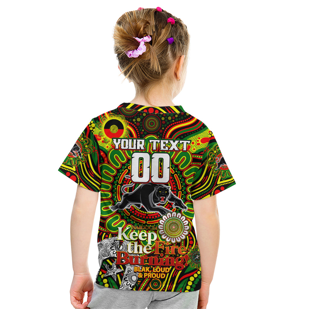 Custom NAIDOC Week 2024 Panthers Kid T Shirt Mascot Rugby