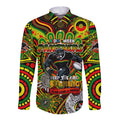 Custom NAIDOC Week 2024 Panthers Long Sleeve Button Shirt Mascot Rugby