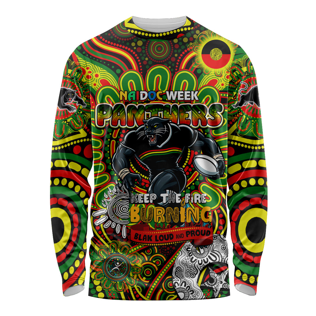 Custom NAIDOC Week 2024 Panthers Long Sleeve Shirt Mascot Rugby