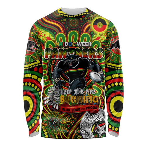 Custom NAIDOC Week 2024 Panthers Long Sleeve Shirt Mascot Rugby
