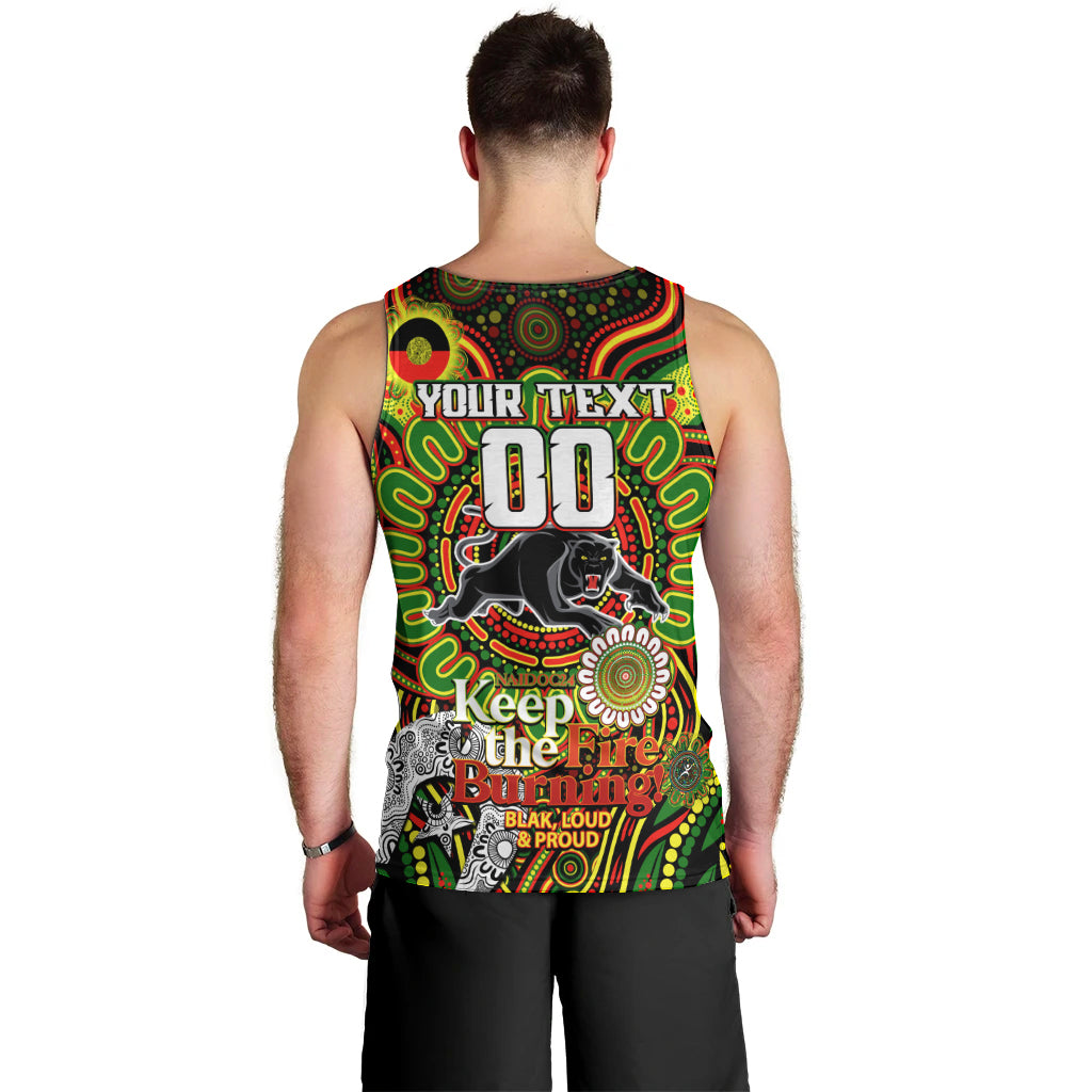 Custom NAIDOC Week 2024 Panthers Men Tank Top Mascot Rugby