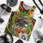 Custom NAIDOC Week 2024 Panthers Men Tank Top Mascot Rugby