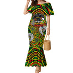 Custom NAIDOC Week 2024 Panthers Mermaid Dress Mascot Rugby