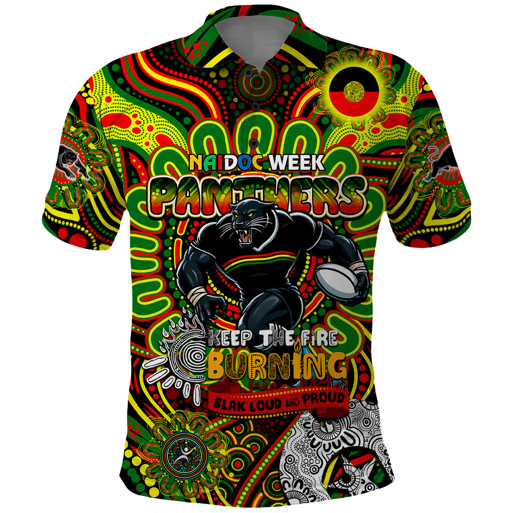 Custom NAIDOC Week 2024 Panthers Polo Shirt Mascot Rugby