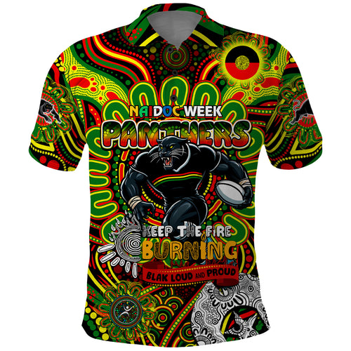Custom NAIDOC Week 2024 Panthers Polo Shirt Mascot Rugby