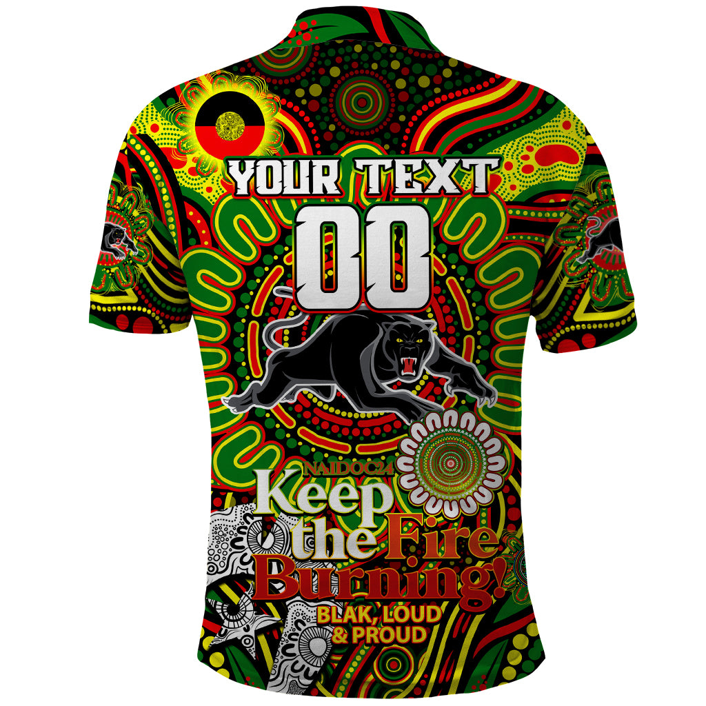 Custom NAIDOC Week 2024 Panthers Polo Shirt Mascot Rugby