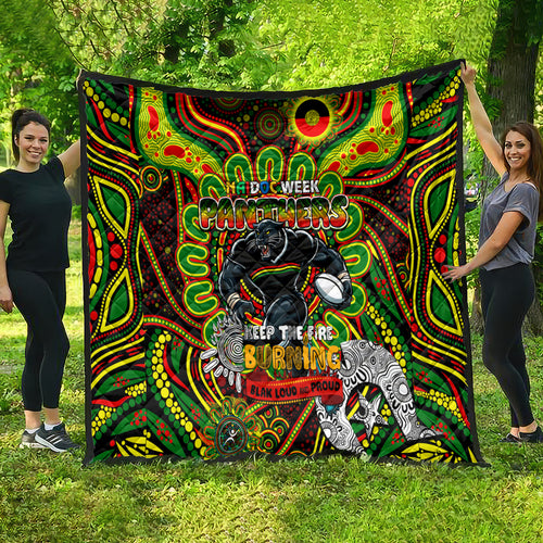 NAIDOC Week 2024 Panthers Quilt Mascot Rugby