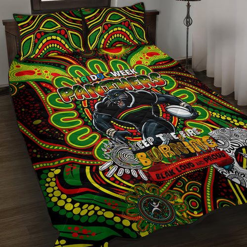 NAIDOC Week 2024 Panthers Quilt Bed Set Mascot Rugby