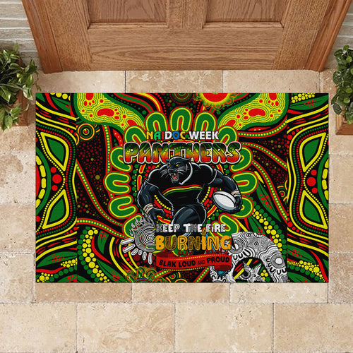 NAIDOC Week 2024 Panthers Rubber Doormat Mascot Rugby