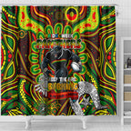 NAIDOC Week 2024 Panthers Shower Curtain Mascot Rugby