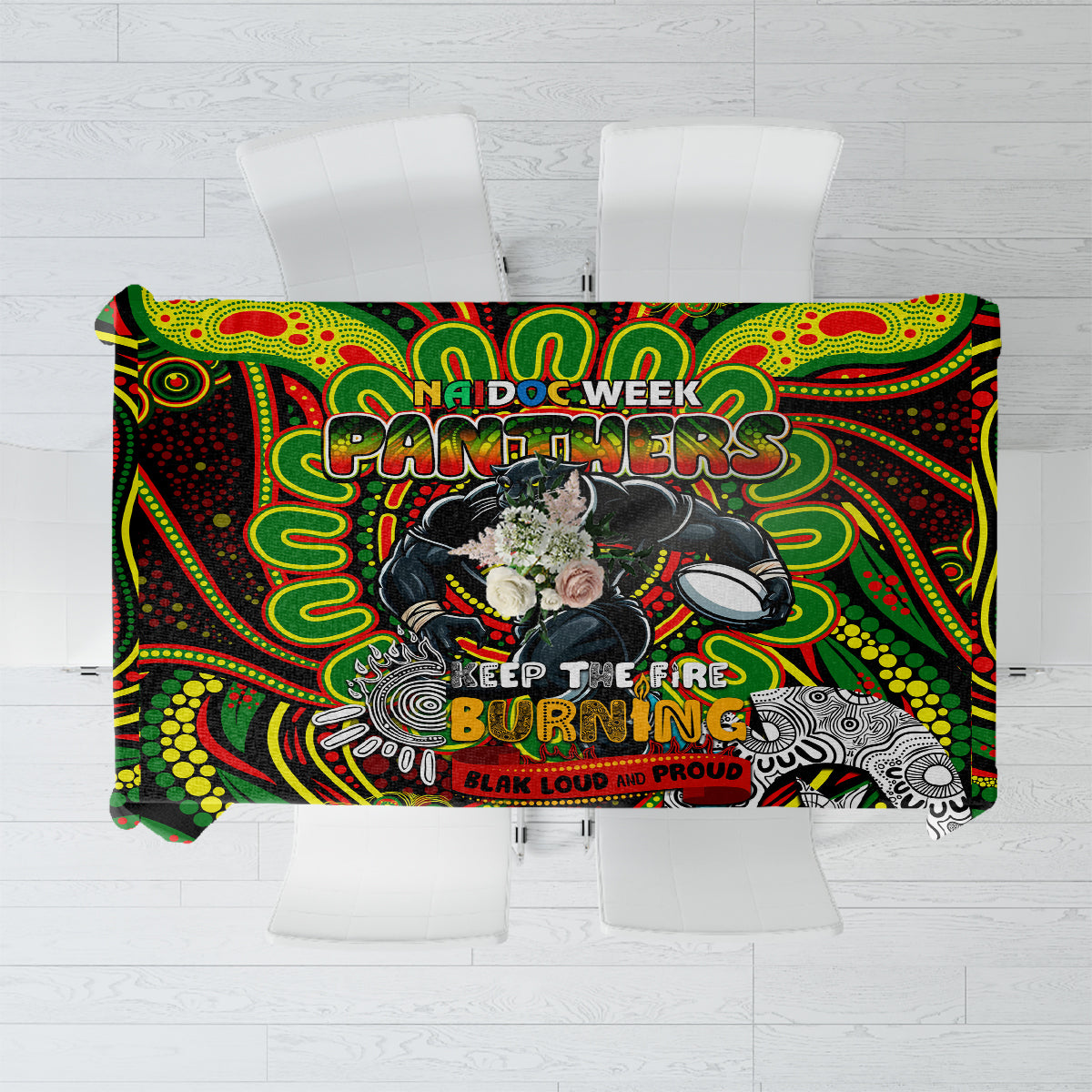 NAIDOC Week 2024 Panthers Tablecloth Mascot Rugby