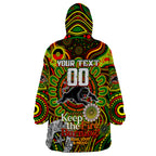 Custom NAIDOC Week 2024 Panthers Wearable Blanket Hoodie Mascot Rugby