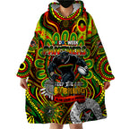 Custom NAIDOC Week 2024 Panthers Wearable Blanket Hoodie Mascot Rugby
