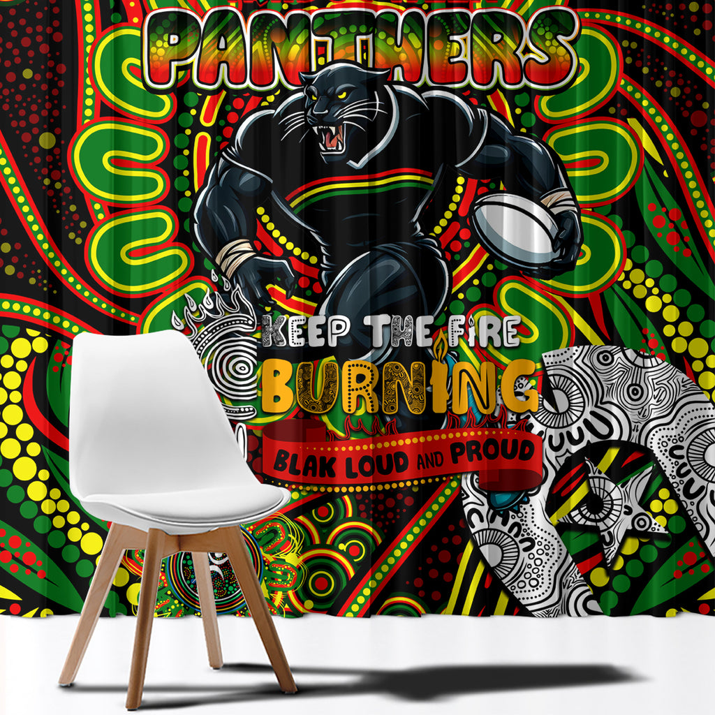 NAIDOC Week 2024 Panthers Window Curtain Mascot Rugby