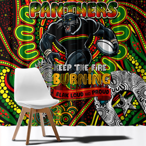 NAIDOC Week 2024 Panthers Window Curtain Mascot Rugby
