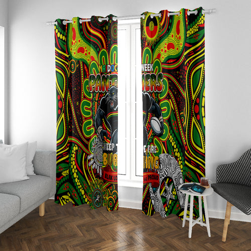 NAIDOC Week 2024 Panthers Window Curtain Mascot Rugby