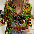 Custom NAIDOC Week 2024 Panthers Women Casual Shirt Mascot Rugby